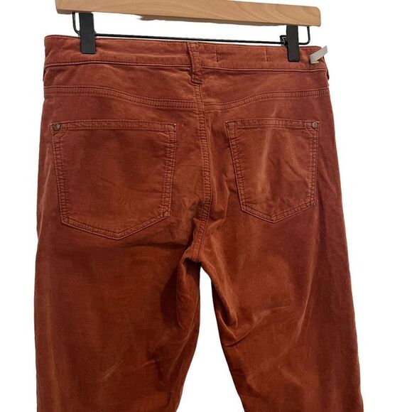 Pilcro and the Letterpress Script Crushed Velvet Rust Pants Size 26 - Picture 4 of 9